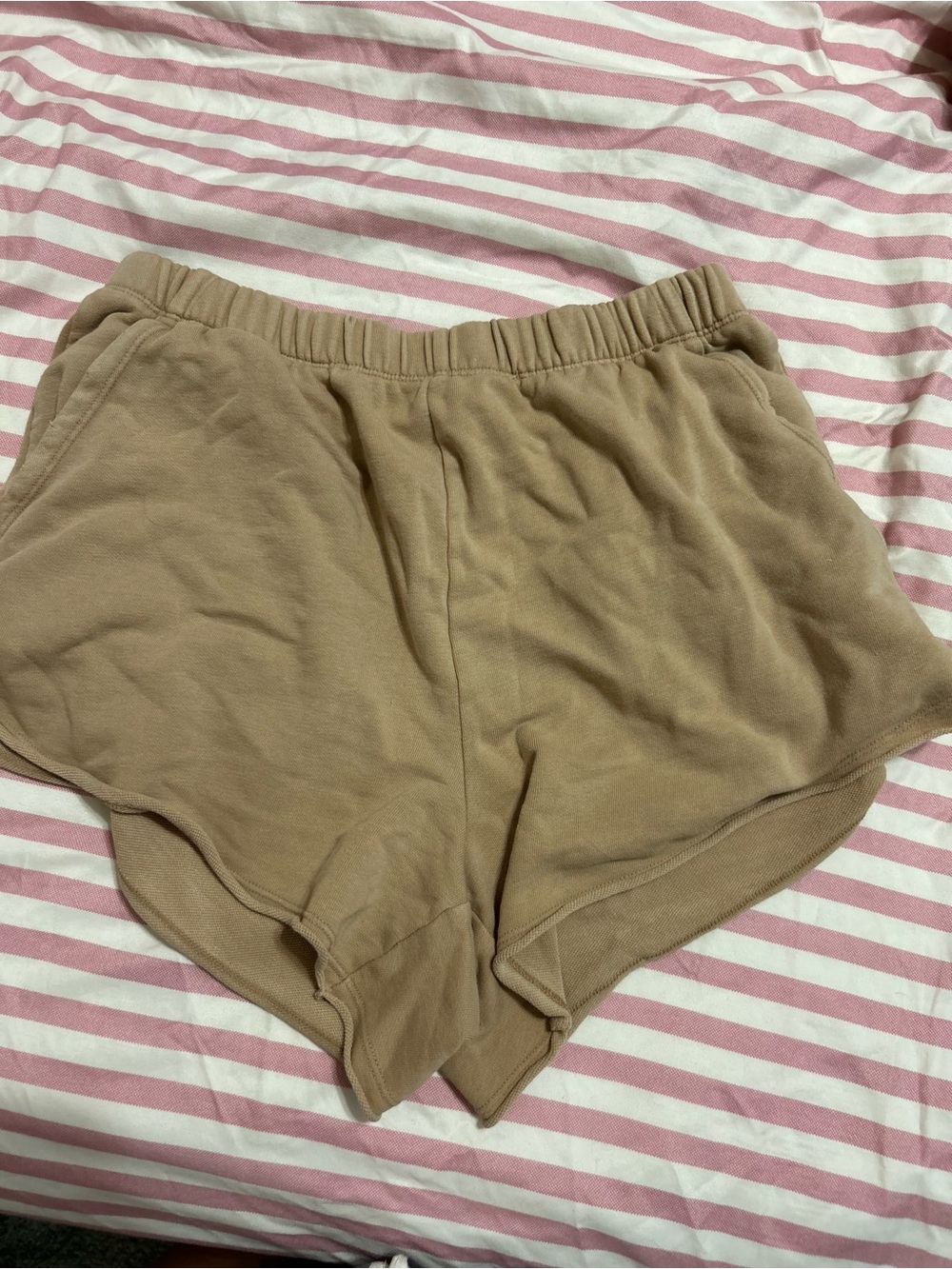 aerie tan lounge shorts